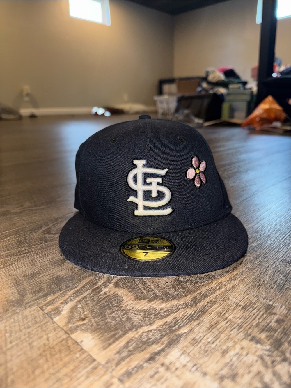 St. Louis Cardinals New Era 59FIFTY Fitted Hat Size 7 Floral Embroidery